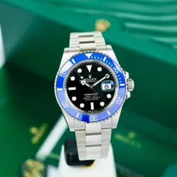 ROLEX SUBMARINER COOKIE MONSTER 18K WHITE GOLD 126619LB BLUE BLACK COMPLETE
