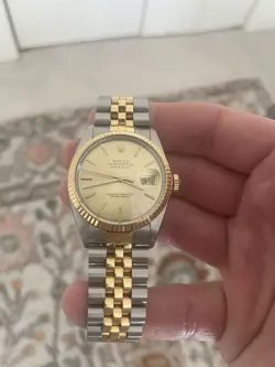 ROLEX DATEJUST 16013 36MM 18K YELLOW GOLD AUTOMATIC WATCH