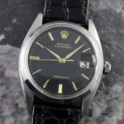 ROLEX OYSTERDATE PRECISION REF.6694 VINTAGE BLACK DIAL HAND WINDING WRISTWATCH