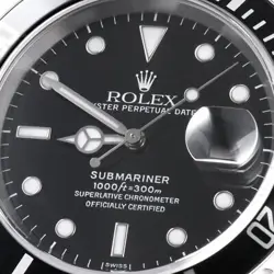 ROLEX SUBMARINER DATE 16610 BLACK U NUMBER SECOND HAND MENS