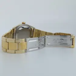 Rolex Oyster Perpetual 34MM Gold Cap Silver Dial Automatic 1024