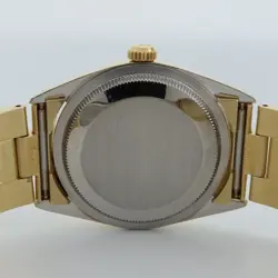 Rolex Oyster Perpetual 34MM Gold Cap Silver Dial Automatic 1024