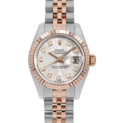 ROLEX DATEJUST 10P DIAMOND 179171G METEO METEORITE D NUMBER SECOND HAND WOMEN