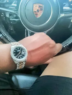 36MM TWO TONE VINTAGE ROLEX DATE JUST DIAMOND BEZEL CUSTOM DIAMOND ROMAN NUMERAL