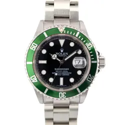 ROLEX 16610LV SUBMARINER DATE KERMIT 40MM 2007 Z SERIAL BOX & PAPERS