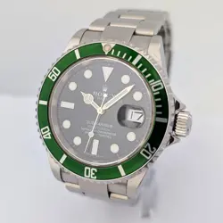 Rolex 16610LV Submariner Date Kermit 40mm 2007 Z Serial Box & Papers
