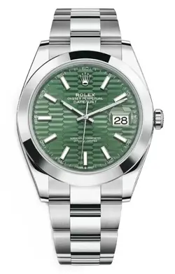 BRAND NEW, ROLEX DATEJUST 126300 GREEN MOTIF DIAL 41MM