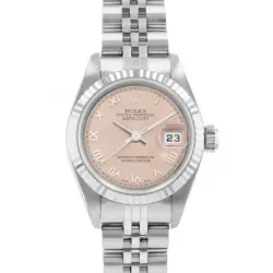 ROLEX DATEJUST 26 79174 PINK ROMAN STEEL WHITE GOLD JUBILEE LADIES WATCH 2000