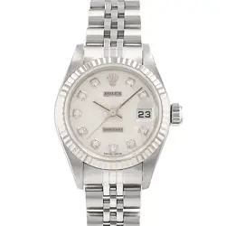 ROLEX DATEJUST 26 79174 FACTORY DIAMOND SILVER JUBILEE STEEL LADIES WATCH 1999