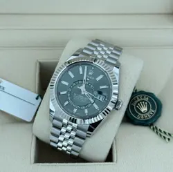 STUNNING ROLEX SKY-DWELLER 42 MM GREEN DIAL, FLUTED, JUBILEE