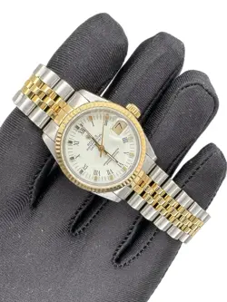 ROLEX DATEJUST 31 68273 GOLD & STEEL WATCH - WHITE DIAL, JUBILEE - PRE-OWNED