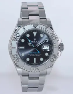 MINT 2018 PAPERS Rolex Yacht-Master 116622 Rhodium Steel Platinum 40mm Watch