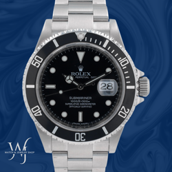 Rolex Men's Submariner Steel 40mm Black Dial & Insert Oyster Bracelet 16610T