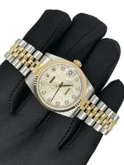 ROLEX DATEJUST 31 78273 GOLD & STEEL WATCH - WHITE DIAL, JUBILEE - PRE-OWNED
