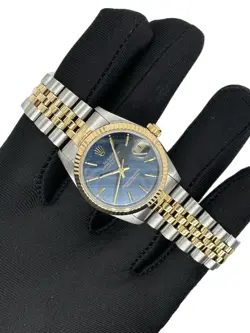ROLEX DATEJUST 31 68273 GOLD & STEEL WATCH - BLUE DIAL, JUBILEE - PRE-OWNED
