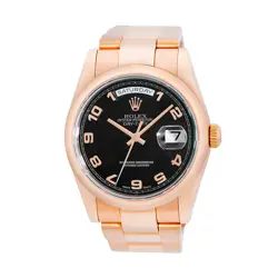 ROLEX 18K ROSE GOLD 36MM  DAY-DATE 118205  BOX WARRANTY 2003