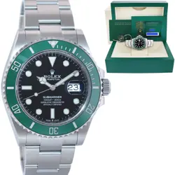 2021 NEW PAPERS ROLEX SUBMARINER 126610LV GREEN KERMIT MK1 41MM WATCH BOX