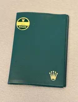 ORIGINAL VINTAGE ROLEX GREEN FOLDING WALLET  FOR ROLEX 1500 MODEL WATCHES