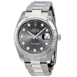 ROLEX DATEJUST 126334 2020 SS OYSTER BLACK DIAMOND DIAL AUTOMATIC MEN 40MM