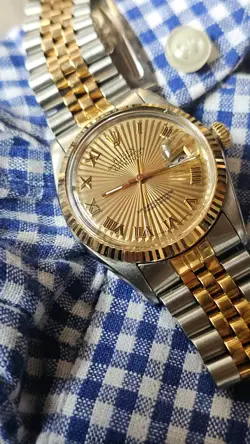 VINTAGE ROLEX DATEJUST 16013 SUNRAY DIAL MEN'S AUTOMATIC WATCH 1987