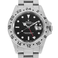 ROLEX EXPLORER II 16570 BLACK ALL TRITIUM SINGLE BUCKLE W NUMBER SECOND HAND...