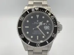 USED ROLEX SUBMARINER DATE 16610 BLACK CASE SIZE 40.0MM MEN'S WATCH #48948
