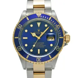 USED ROLEX SUBMARINER DATE 16613 BLUE CASE SIZE 40×40MM MEN'S WATCH #42518
