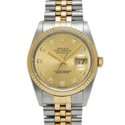 USED ROLEX DATEJUST 16233G CASE SIZE 36×36MM MEN'S WATCH #42778