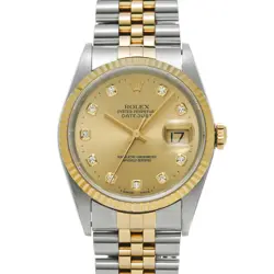 USED ROLEX DATEJUST 16233G CASE SIZE 36×36MM MEN'S WATCH #41778