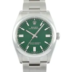USED ROLEX OYSTER PERPETUAL 126000 GREEN CASE SIZE 36.0MM MEN'S WATCH #41128