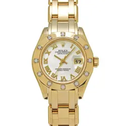 USED ROLEX DATEJUST 80318 WHITE CASE SIZE 29×29MM LADIES WATCH #4118