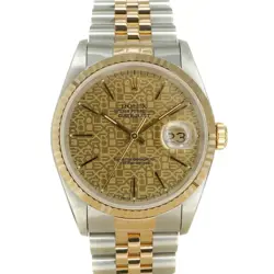 USED ROLEX DATEJUST 16233 GOLD CASE SIZE 36.0MM MEN'S WATCH #4101988