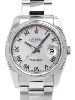 USED ROLEX DATEJUST 116200 SILVER CASE SIZE 36MM MEN'S WATCH #41218