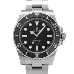 USED ROLEX SUBMARINER 114060 BLACK CASE SIZE 40×40MM MEN'S WATCH #41278