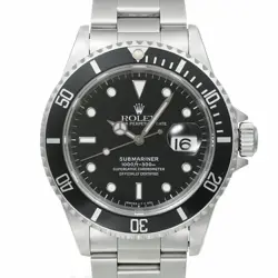 USED ROLEX SUBMARINER 16610 BLACK CASE SIZE 40MM×40MM MEN'S WATCH #47948