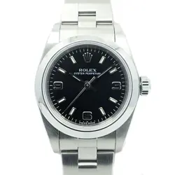 USED ROLEX OYSTER PERPETUAL 76080 BLACK LADIES WATCH #43108