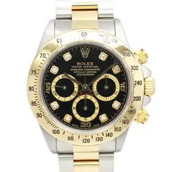 USED ROLEX COSMOGRAPH DAYTONA 16523G BLACK MEN'S WATCH #4128