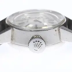 ROLEX 2604 PRECISION K18WG CUT GLASS CAL.1400 MANUAL WINDING LADIES WRIST WATCH