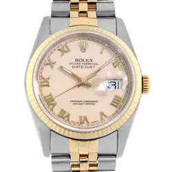ROLEX DATEJUST 16233 IVORY ROME L NUMBER SECOND HAND MENS