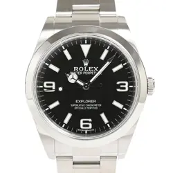 USED ROLEX EXPLORER 214270 BLACK CASE SIZE 39MM MEN'S WATCH #41388