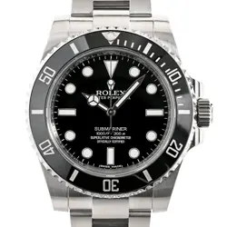 USED ROLEX SUBMARINER 114060 BLACK CASE SIZE 40MM MEN'S WATCH #42278