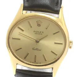 ROLEX CELLINI 3809 K18YG CAL.1600 GOLD DIAL HAND WINDING LADIES WATCH_878841