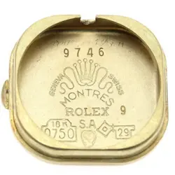 ROLEX Precision K18YG YellowGold cal.17 Hand-wound Ladies Women's Wrist Watch