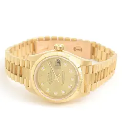 ROLEX DATEJUST BARK FINISH 10P DIAMOND A# 750YG 79278G #022