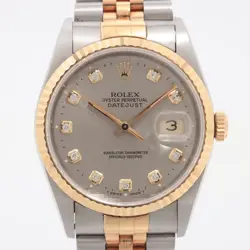 ROLEX DATEJUST 16233G SS×YG AT PRINTED COMPUTER DIAL