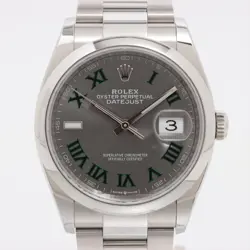 ROLEX DATEJUST 126200 SS AT GRAY-FACE 1 EXTRA LINK