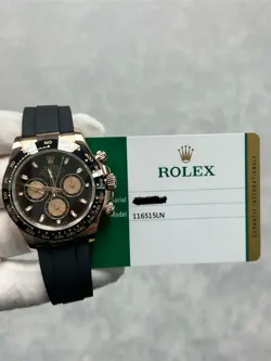 ROLEX DAYTONA 116515LN WITH CARD EVEROSE GOLD 40MM OYSTER FLEX