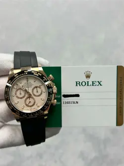 ROLEX DAYTONA 116515LN WITH CARD EVEROSE GOLD 40MM OYSTERFLEX IVORY DIAL