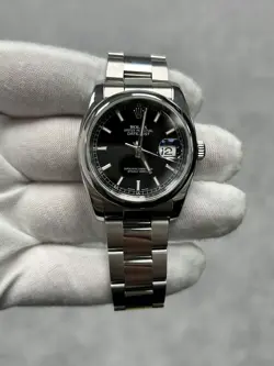 ROLEX DATEJUST 36 116200 BLACK DIAL 36MM OYSTER BRACELET STAINLESS STEEL