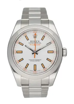 ROLEX MILGAUSS 116400 WHITE DIAL MENS WATCH BOX PAPERS